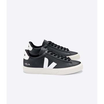 Men's Veja CAMPO CHROMEFREE Low Tops Sneakers Black/White | ZA 294TCE